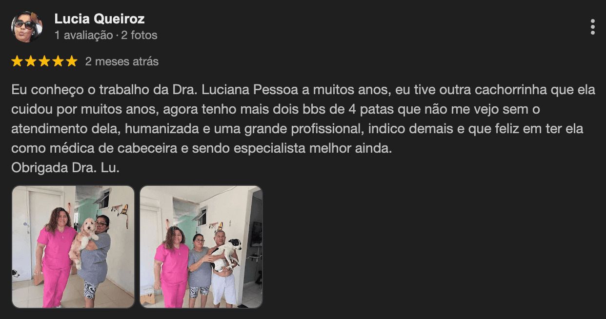 Avaliação de cliente