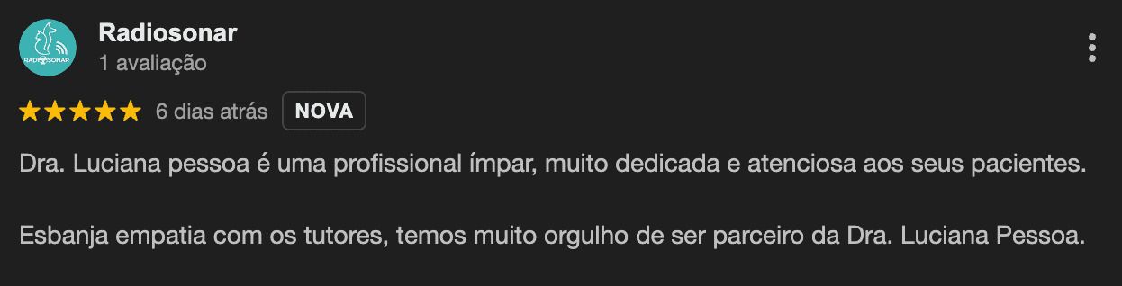 Avaliação de cliente
